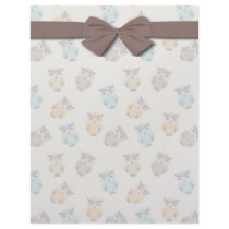 whimsical owl pattern letterhead design