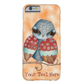 Whimsical Owl with Attitude Orange iPhone 6 Case