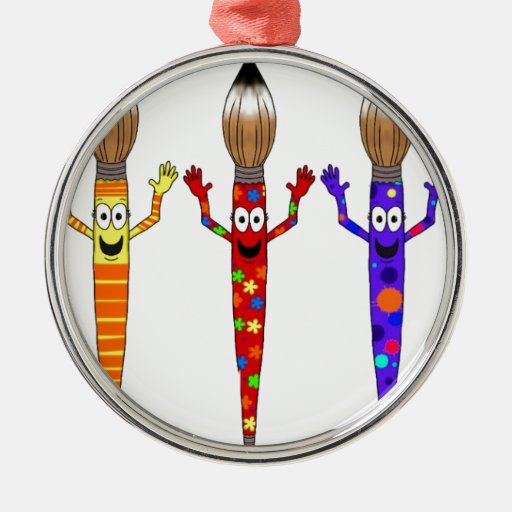 whimsical paintbrush happy humor art artist cute round whimsical paintbrush happy humor art artist cute round