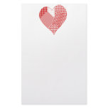 Whimsical patchwork heart stationery