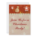 whimsical pattern christmas party custom invites