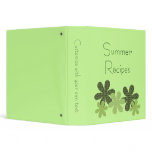 Whimsical Patterned Flowers Binder, Green