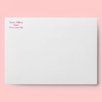 Whimsical Pink and Black Floral Envelope envelopes