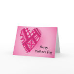 Whimsical pink heart doodle cards