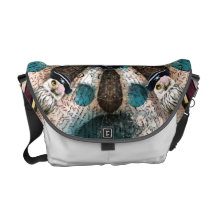 Whimsical Pirate Owl Courier Bag