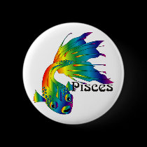 Whimsical Pisces Buttons