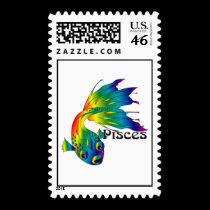 Whimsical Pisces Postage Stamps