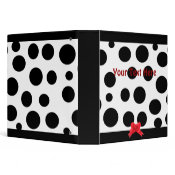 Whimsical Polka Dot Binder binder