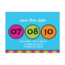 Whimsical Polka Dots Save the Date Postcard