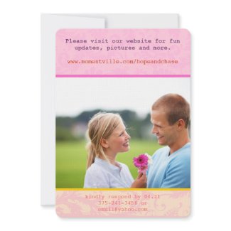 Whimsical Poster Style Photo Wedding Invitation invitation