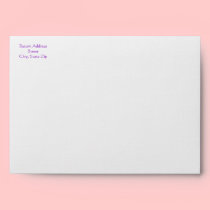 Whimsical Purple and Black Floral Envelope envelopes