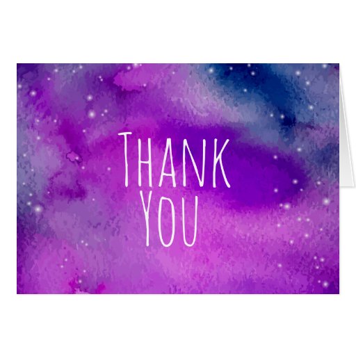 Whimsical Purple Thank You Cards Zazzle