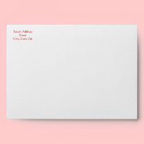 Whimsical Red and Black Flowers Envelope envelopes