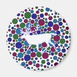 Whimsical Reindeer Art Fridge Magnet
