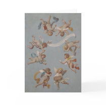 Whimsical Renaissance Cherub Angels Greeting Card