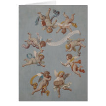 Whimsical Renaissance Cherub Angels Greeting Card