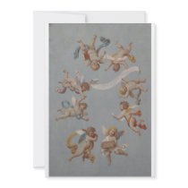 Whimsical Renaissance Cherub Angels Personalized Invite