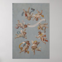 Whimsical Renaissance Cherub Angels Print