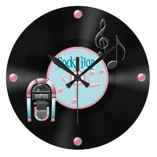 Whimsical Retro Record Clock