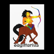 Whimsical Sagittarius Postcards postcards