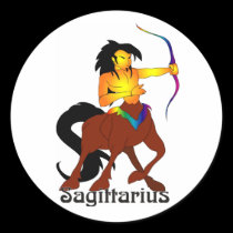 Whimsical Sagittarius Stickers stickers
