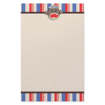 Whimsical Sailor Sock Monkey Stationary Stationery