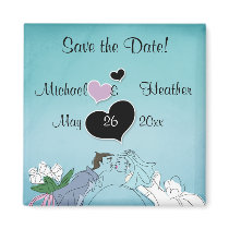 Whimsical Save the Date! magnets by SweetRascal Whimsical Save the Date! magnets
