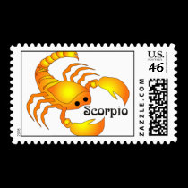 Whimsical Scorpio Postage Stamp stamps