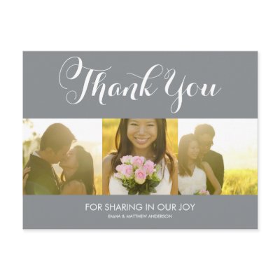 WHIMSICAL SCRIPT | WEDDING THANK YOU POSTCARD