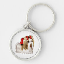 whimsical SHIH TZU DOG Keychain