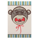 Whimsical Silly Glasses Sock Monkey Stationary Customized Stationery