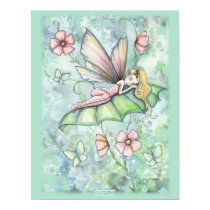 Whimsical Sleepy Flower Fairy Poster Art posters