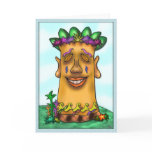 Whimsical Slim Tiki Greeting Card cards