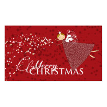 Whimsical Snowflakes Christmas Fairy Gift Tag Business Card Template