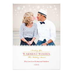 Whimsical Snowflakes Holiday Photo Card