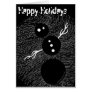 Whimsical Snowman Weird & Wonderful Holiday Card