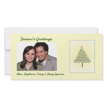 Whimsical Spiral Tree Holiday Photo Cards