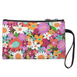 Whimsical Spring Flowers Garden Chic Clutch Bag Wristlet Clutches