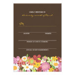 Whimsical Spring Flowers Garden Wedding RSVP Card invitations