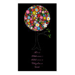 Whimsical Spring Flowers Pop Tree Colorful Nature business cards
