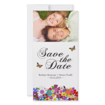 Whimsical Spring Save The Date Photo Cards