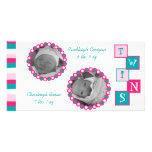 Whimsical Stripes and Bubbles photo cards