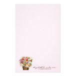 Whimsical Sweet Cupcake Spring Flowers Floral Chic Personalized Stationery