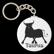 Whimsical Taurus Keychain