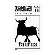 Whimsical Taurus Postage Stamps