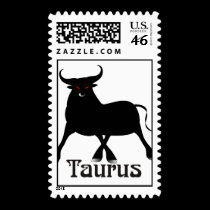 Whimsical Taurus Postage Stamps