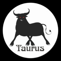 Whimsical Taurus Stickers stickers