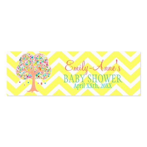 Whimsical Tree - Baby Shower "Thank You" Tags Business Card Template (front side)