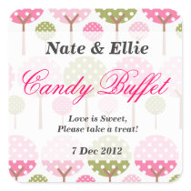Whimsical Tree Candy Bar Sticker
