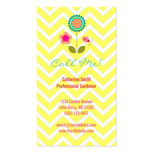 Whimsical Tree - Custom (Vertical) Business Cards (back side)